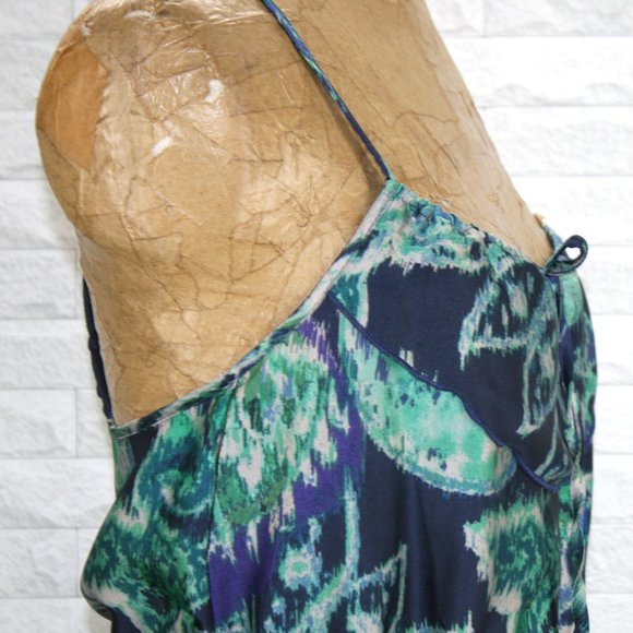 XHILARATION Dress Paisley Tie Dye Peacock Boho Floral Colorful Racerback Lace XS - Picture 3 of 14